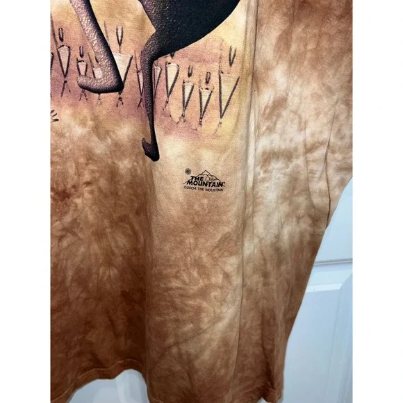The Mountain Kokopelli Tie Dye T Shirt 4XL Brown Earth Tone Men's - Picture 4 of 6